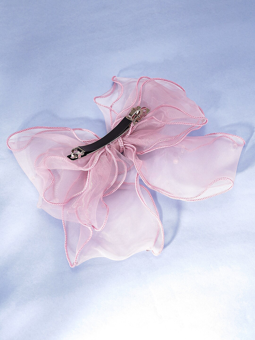 

Rubans Embellished French Barrette Bow Hair Clip, Pink
