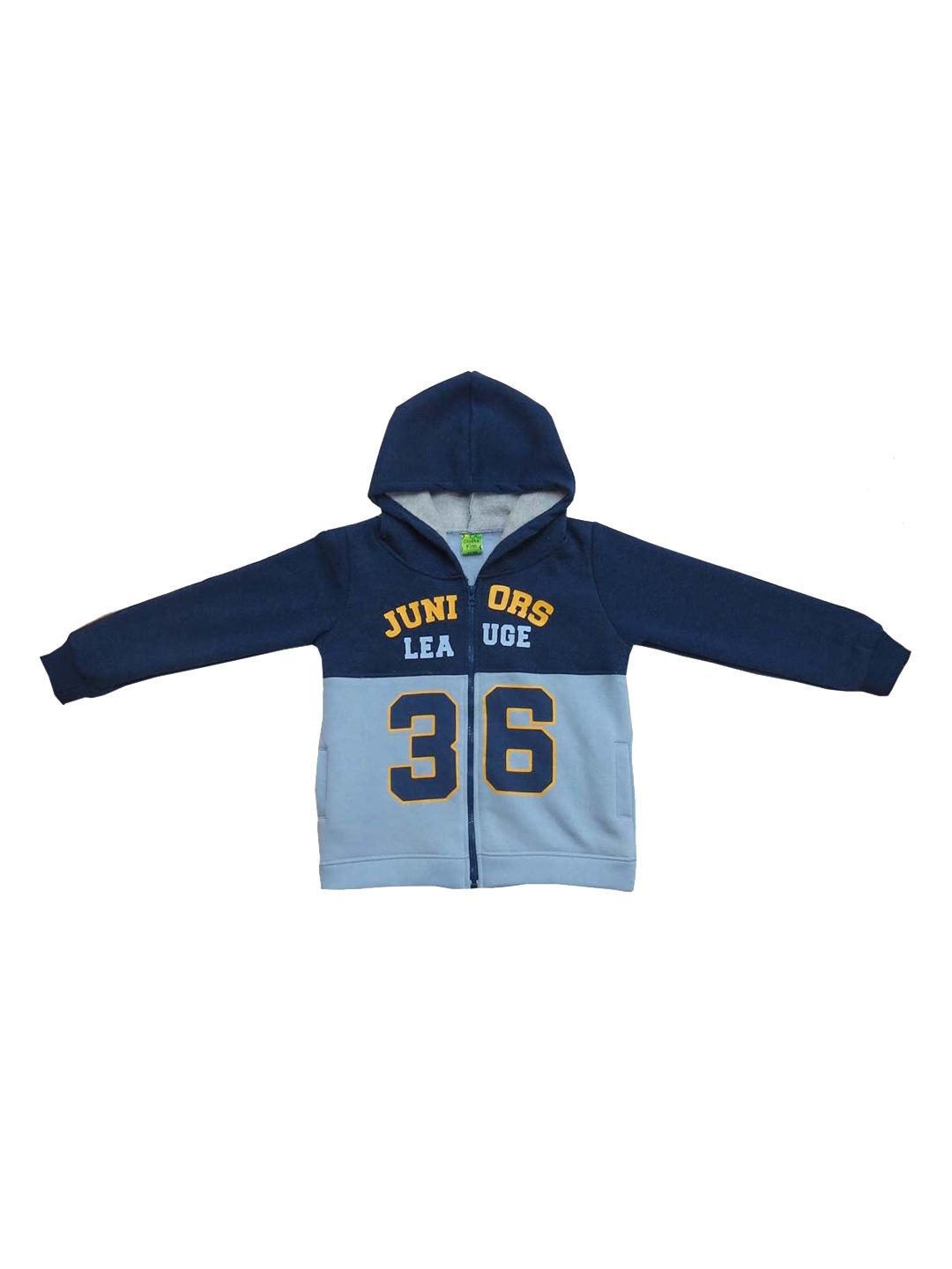 

Clothe Funn Boys Typographic Printed Fleece Bomber Jacket, Blue