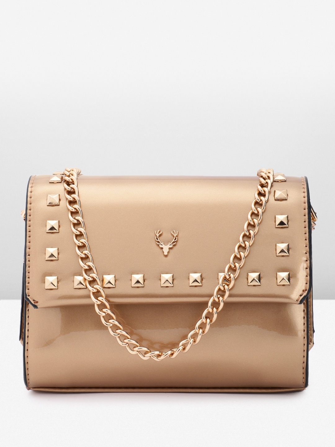 

Allen Solly Embellished Sling Bag, Gold