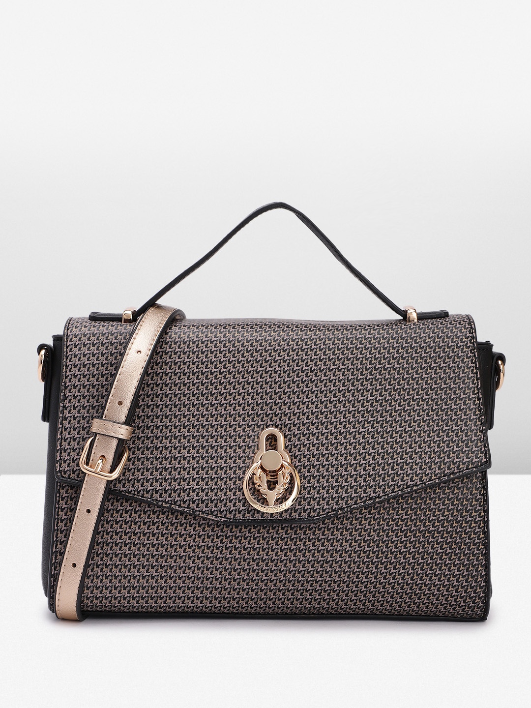 

Allen Solly Printed Satchel, Black