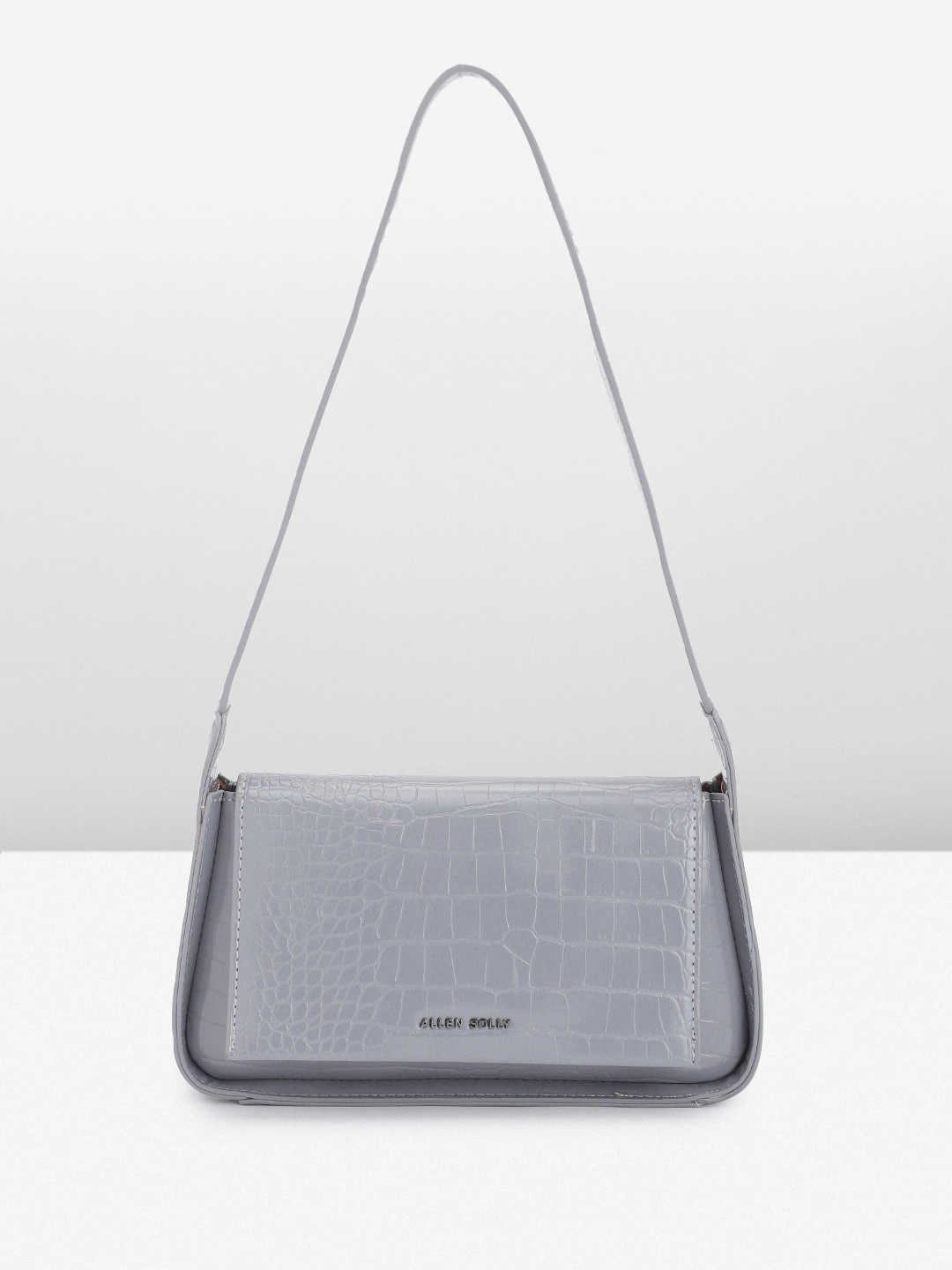 

Allen Solly Animal Textured Baguette Style Shoulder Bag, Grey