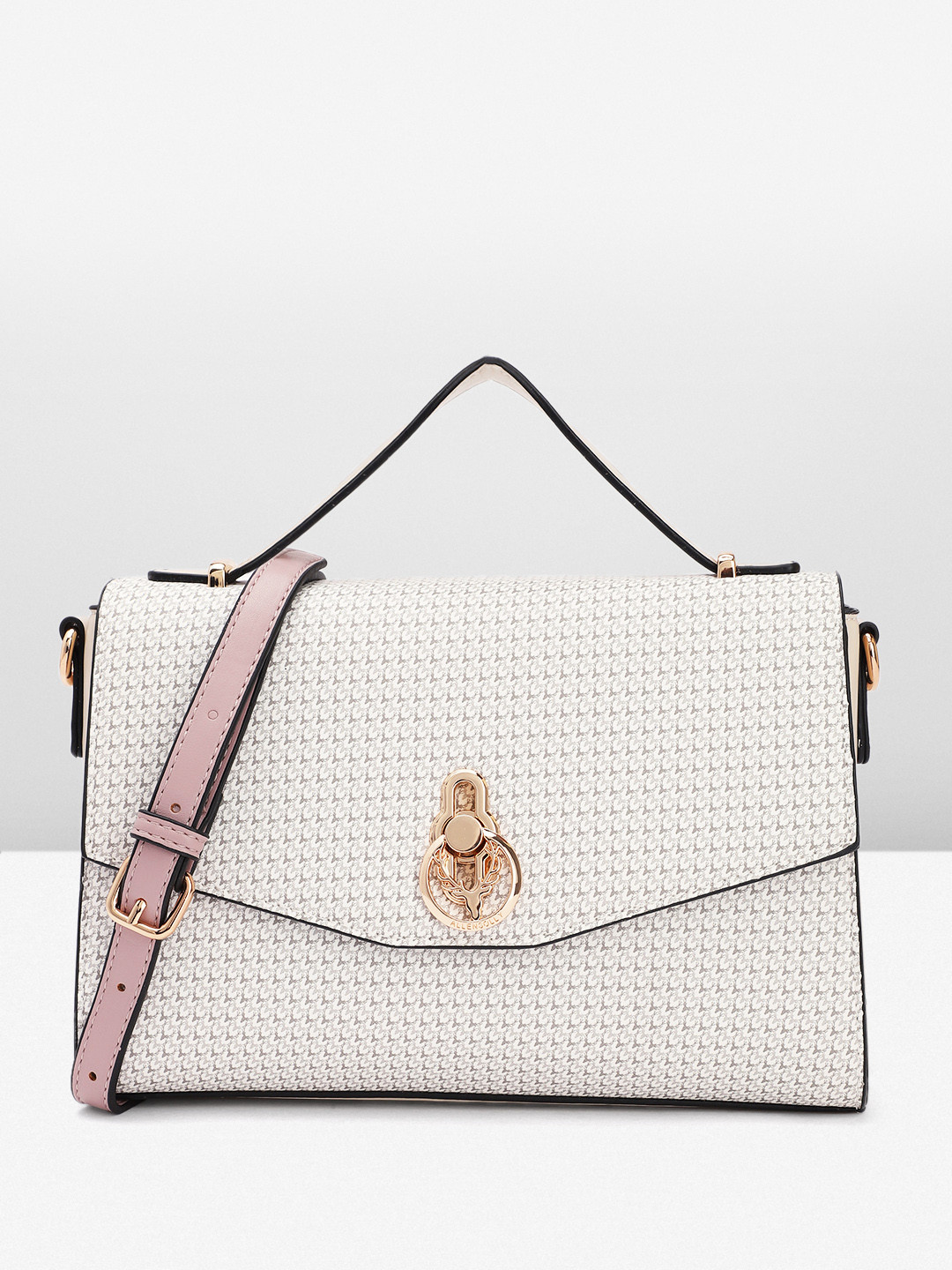 

Allen Solly Printed Satchel, White