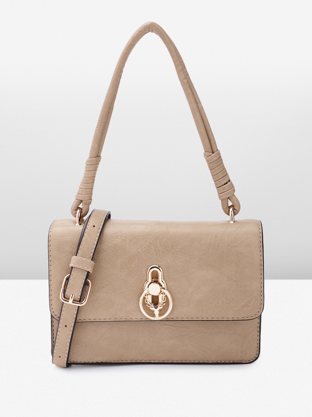

Allen Solly Women Solid Satchel, Beige