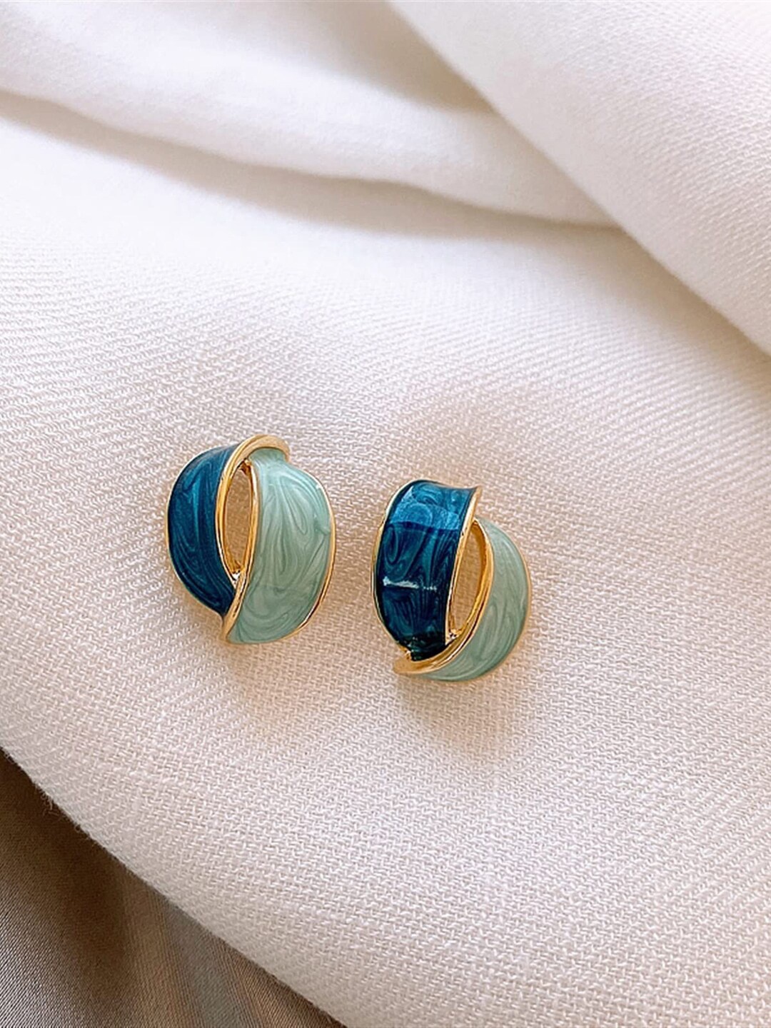 Krelin Gold-Plated Enamelled Drop Earrings