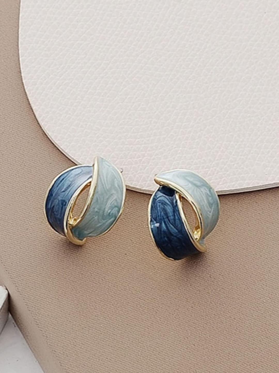 

Krelin Enamel Minimalist Coloured Stud Earrings, Gold