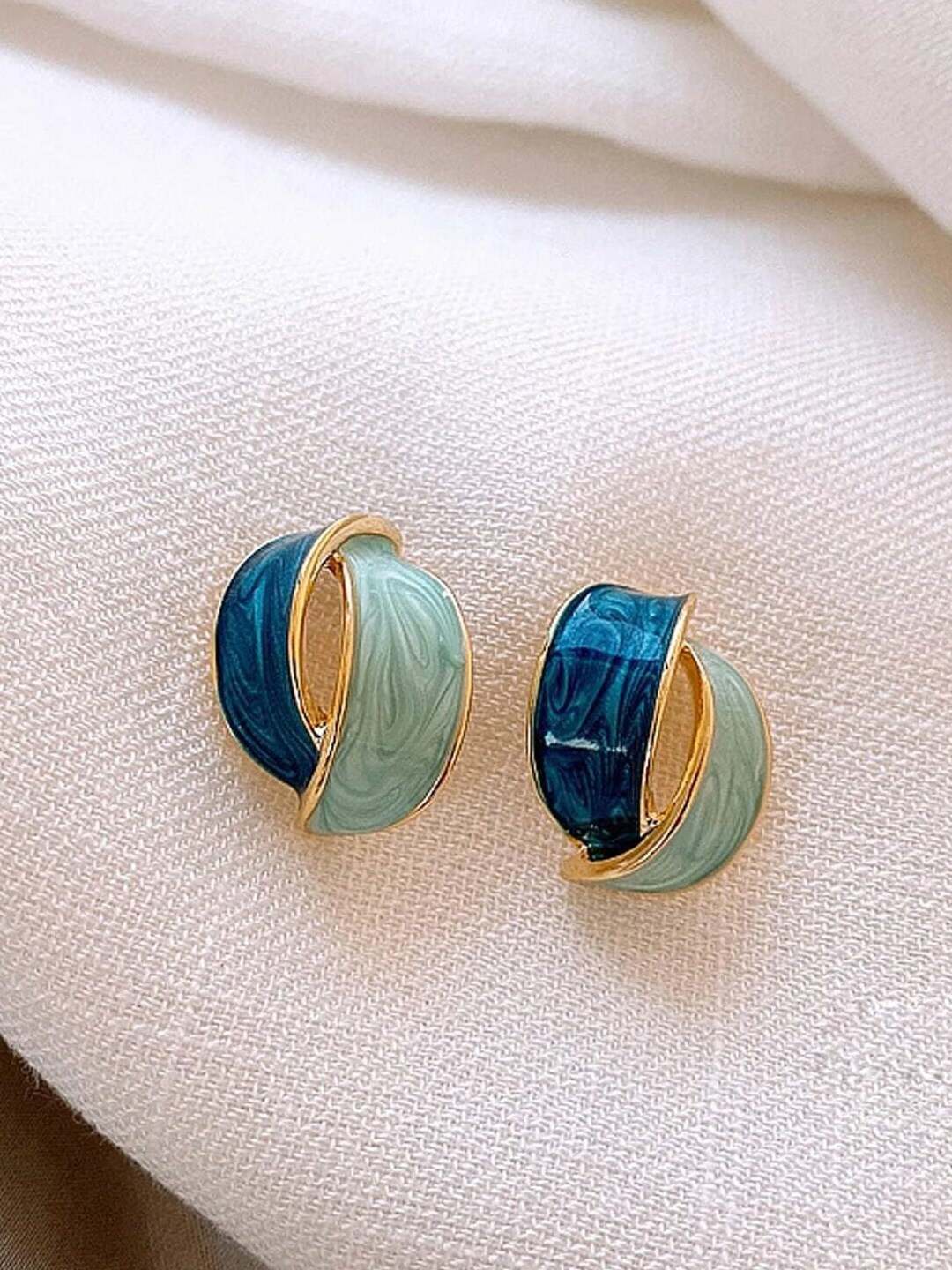 

Krelin Gold-Plated Enamelled Stud Earrings