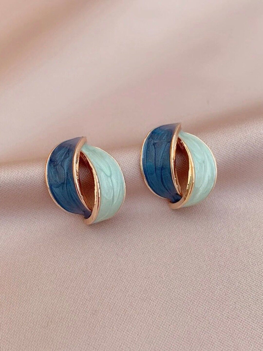 

Krelin Gold-Plated Enamelled Studs Earrings