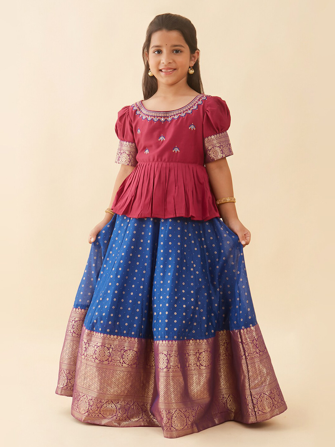 

Maybell Girls Ready to Wear Lehenga & Choli, Pink