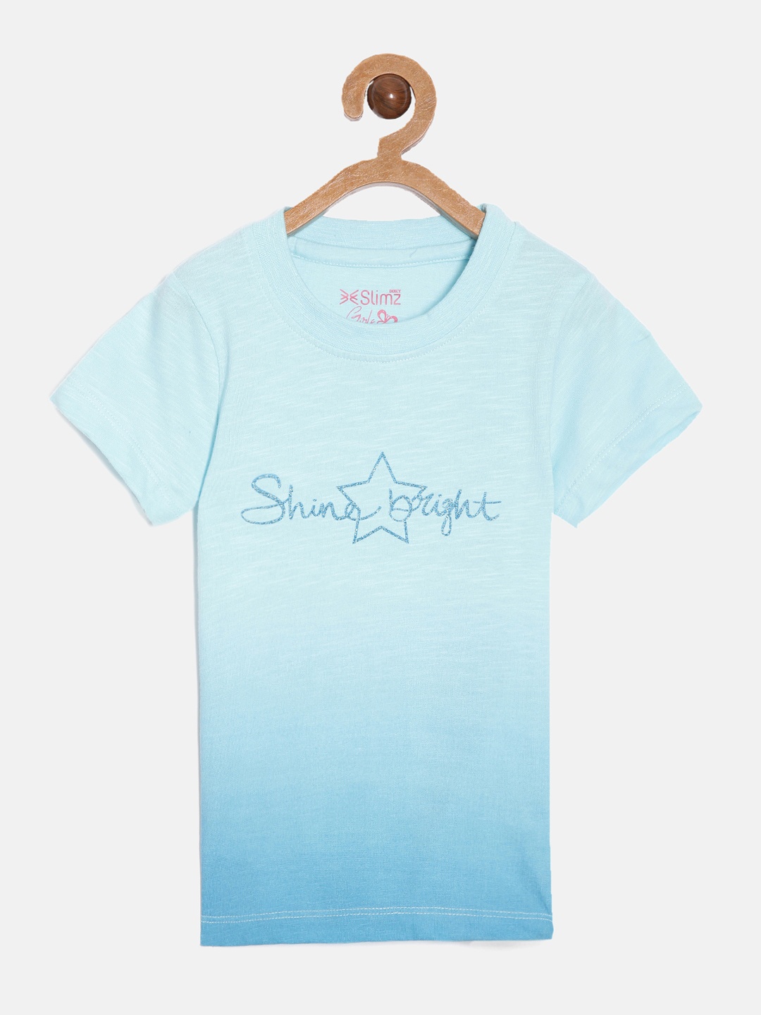 

DIXCY SCOTT Slimz Girls Typography Printed Cotton T-shirt, Blue