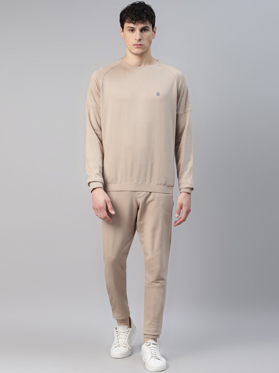 

Slowave Pure Cotton Sweatshirt With Joggers, Tan