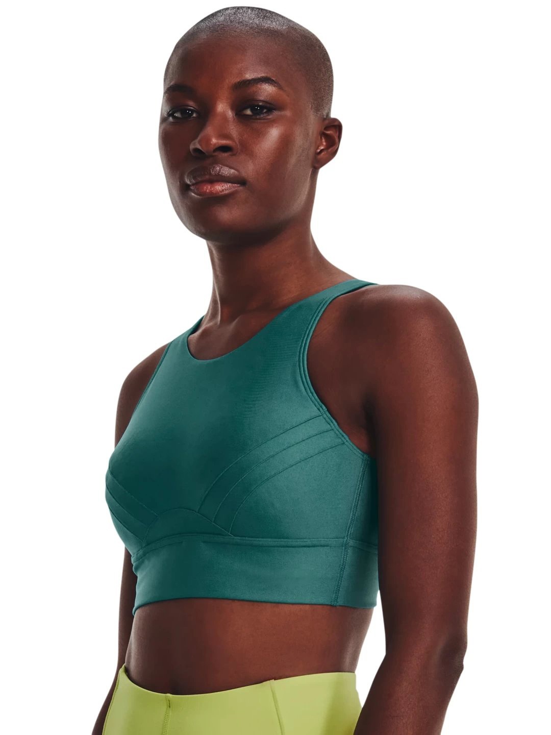 

UNDER ARMOUR Infinity Mid Pintuck Full Coverage Lightly Padded Sports Bra, Green