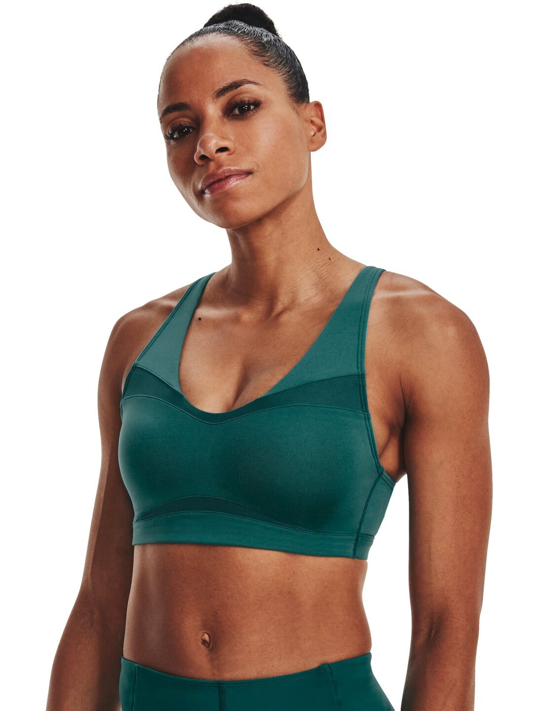 

UNDER ARMOUR UA SmartForm Evolution Solid Full Coverage Lightly Padded Sports Bra, Green