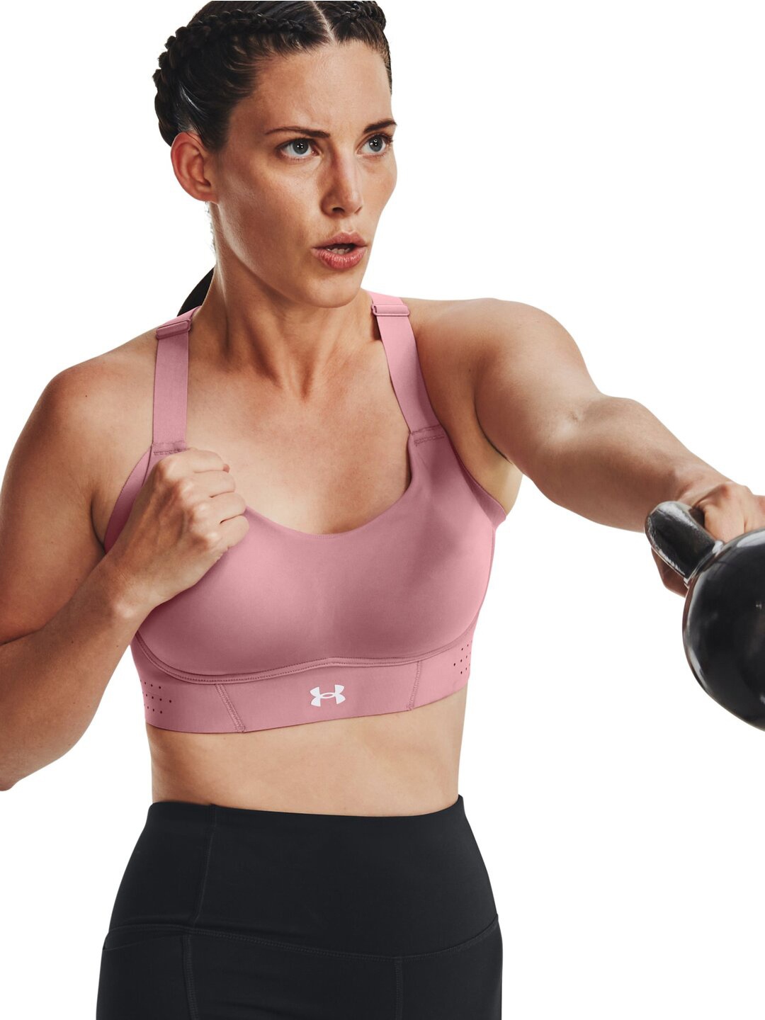 

UNDER ARMOUR UA Uplift Solid Full Coverage Lightly Padded Sports Bra, Pink