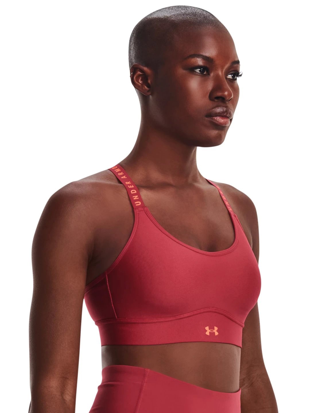 

UNDER ARMOUR UA Infinity Solid Full Coverage Lightly Padded Sports Bra, Red