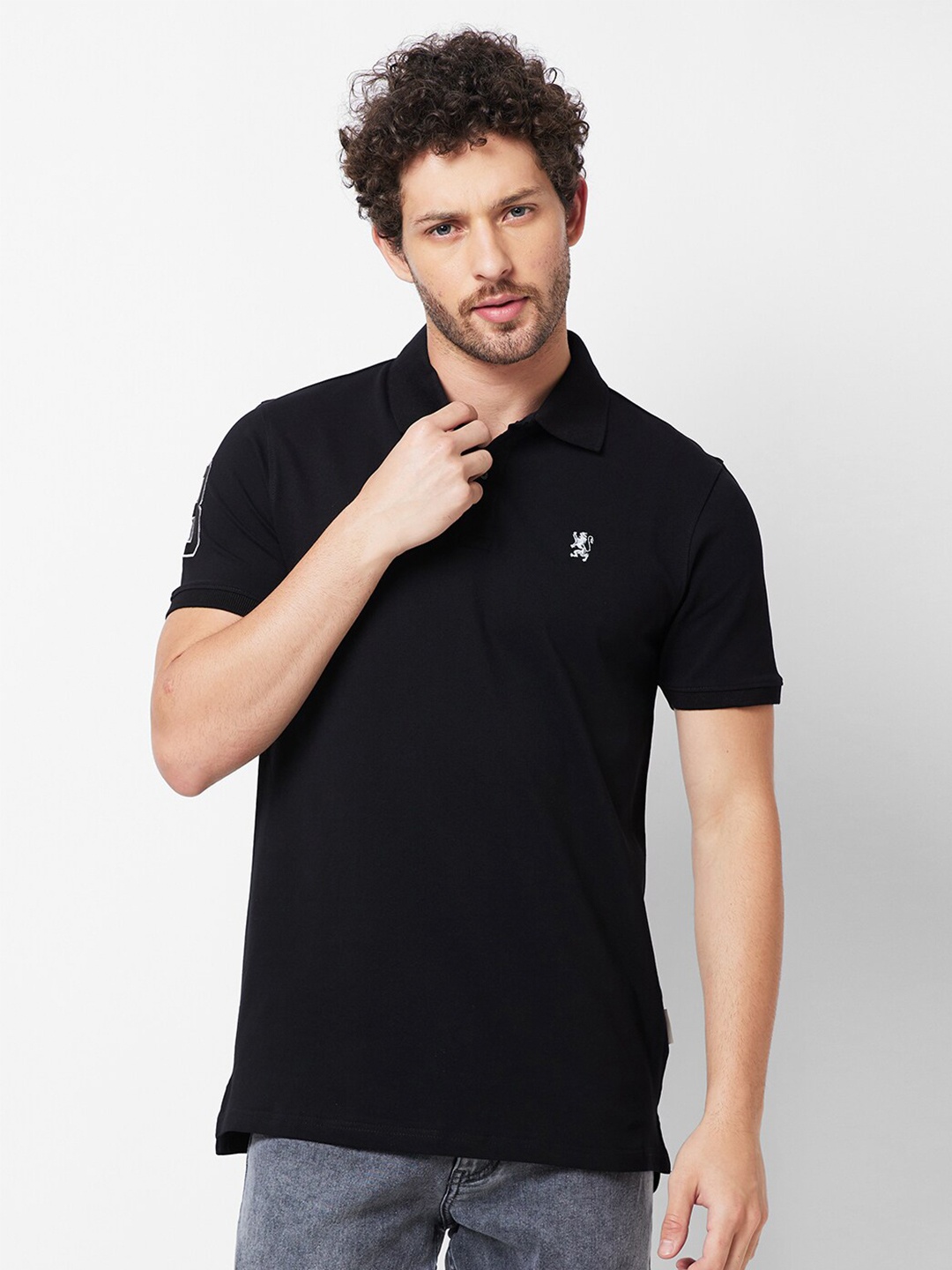 

GIORDANO Polo Collar Slim Fit T-Shirt, Black