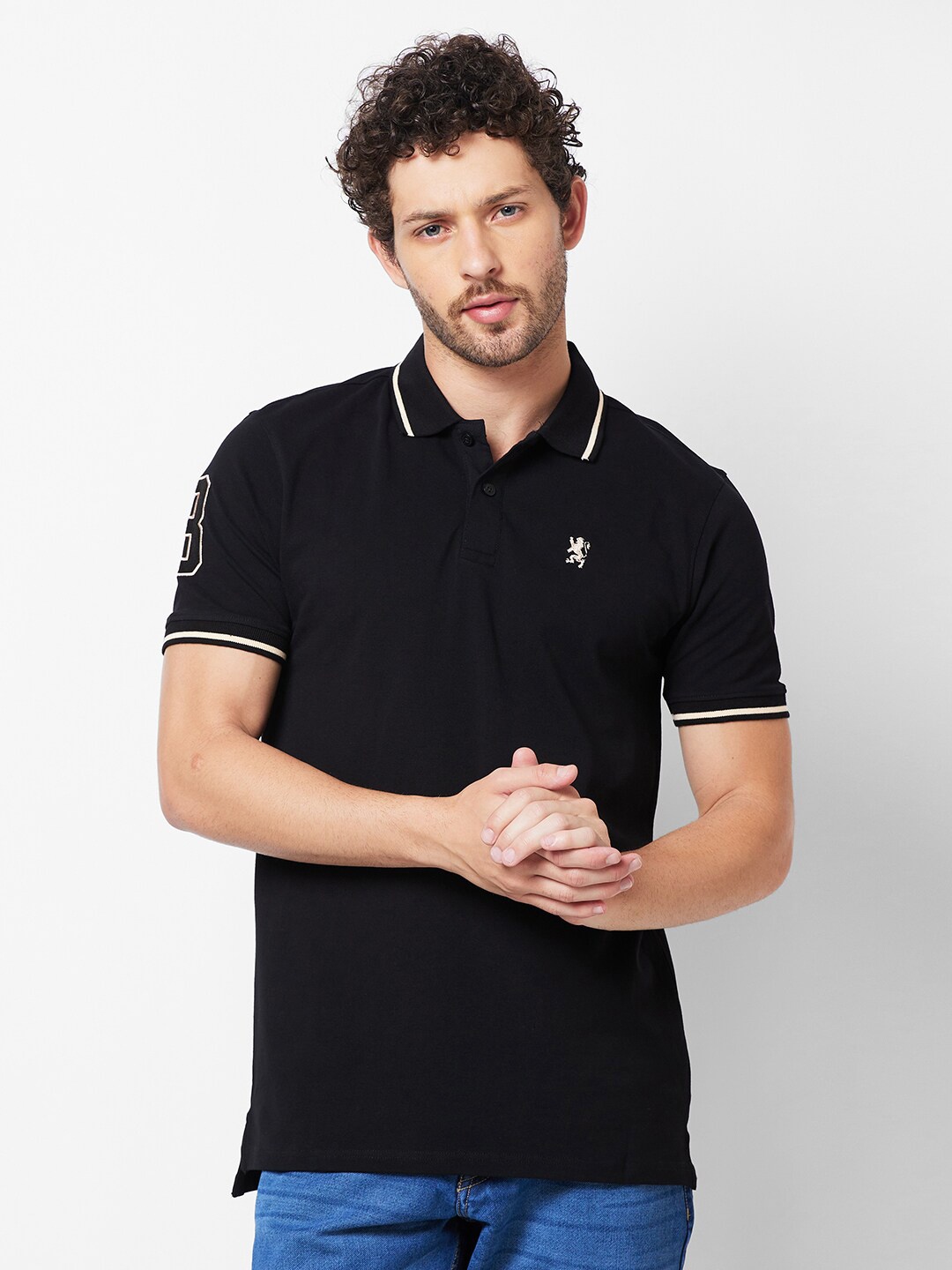 

GIORDANO Polo Collar Slim Fit T-Shirt, Black