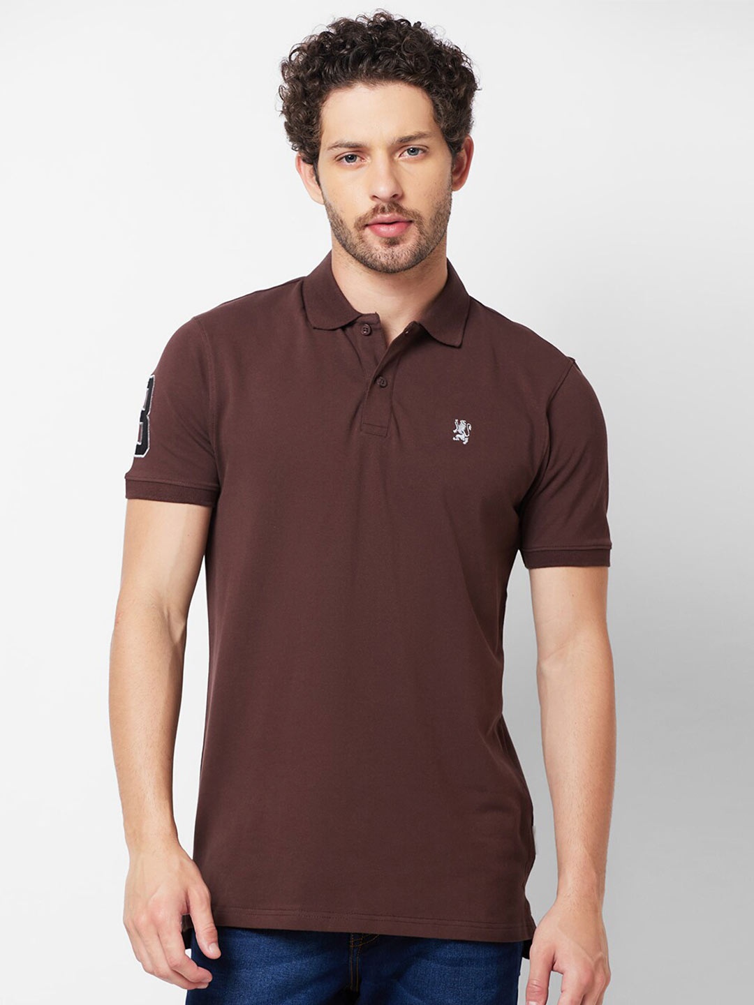 

GIORDANO Polo Collar Slim Fit T-shirt, Brown
