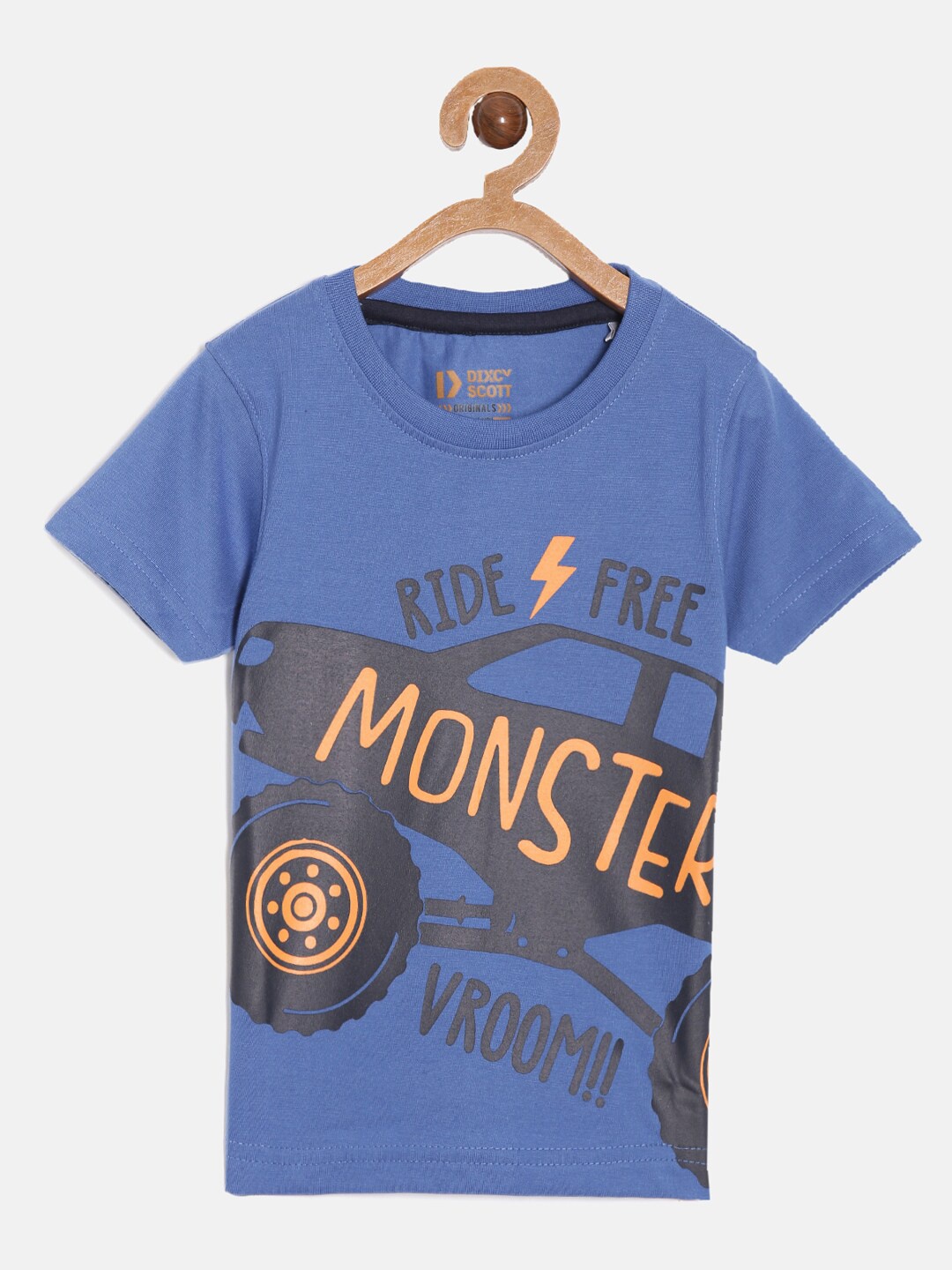 

DIXCY SCOTT Boys Typography Printed Cotton T-shirt, Blue