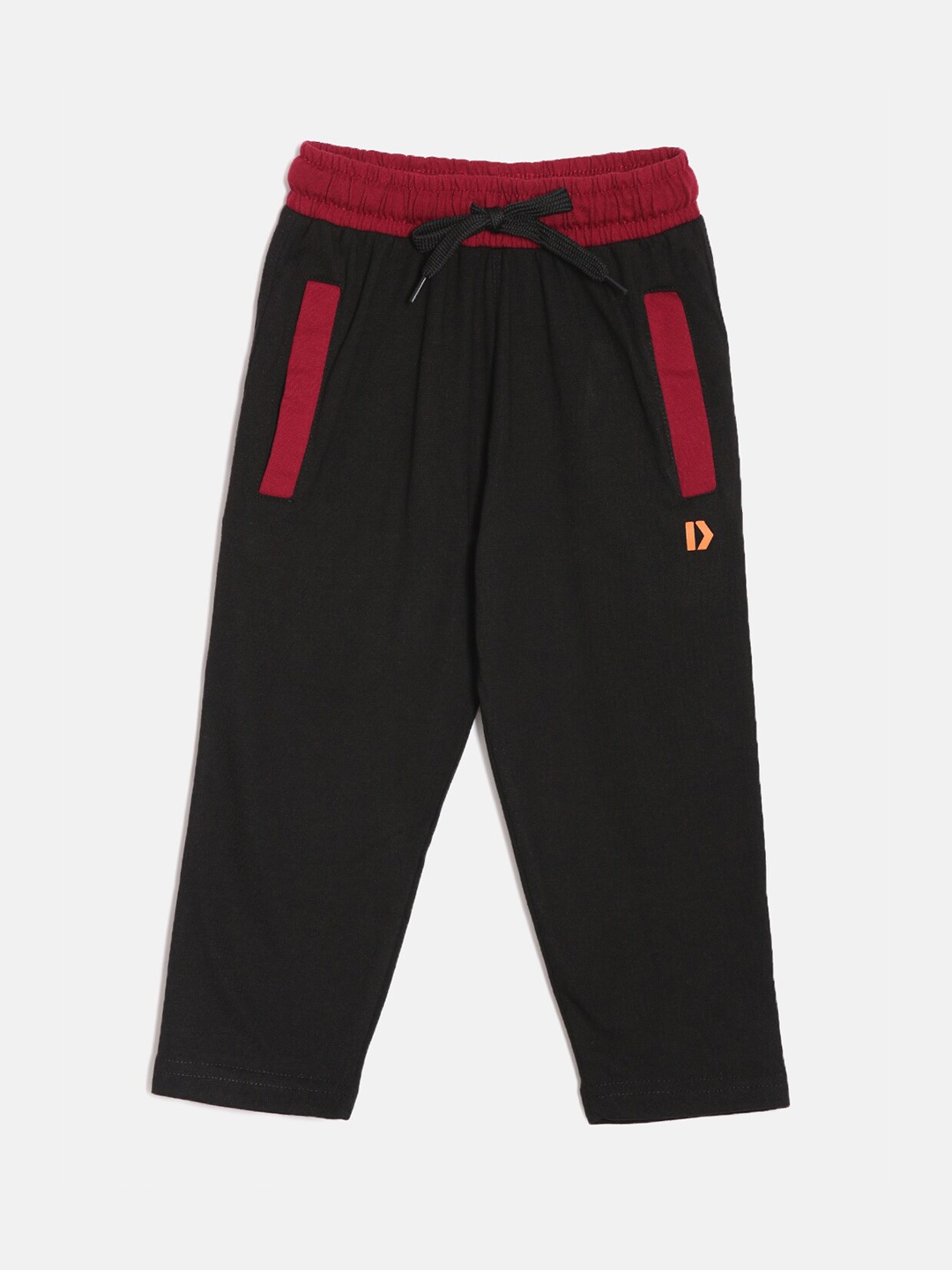 

DIXCY SCOTT Boys Cotton Mid-Rise Track Pant, Black