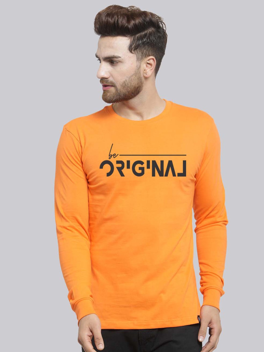 

Friskers Typography Printed Pure Cotton T-Shirt, Orange