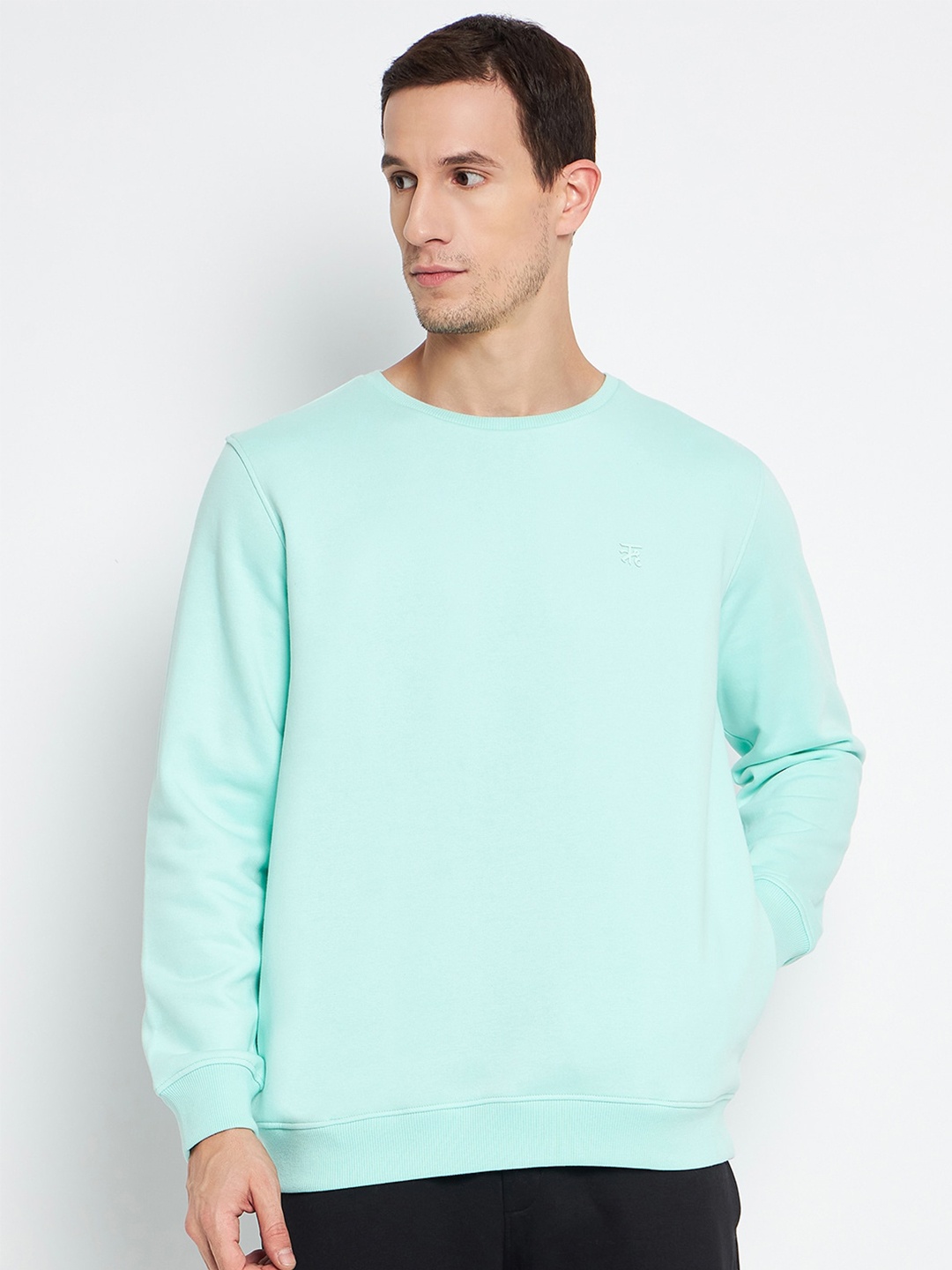 

EDRIO Round Neck Cotton Sweatshirt, Blue