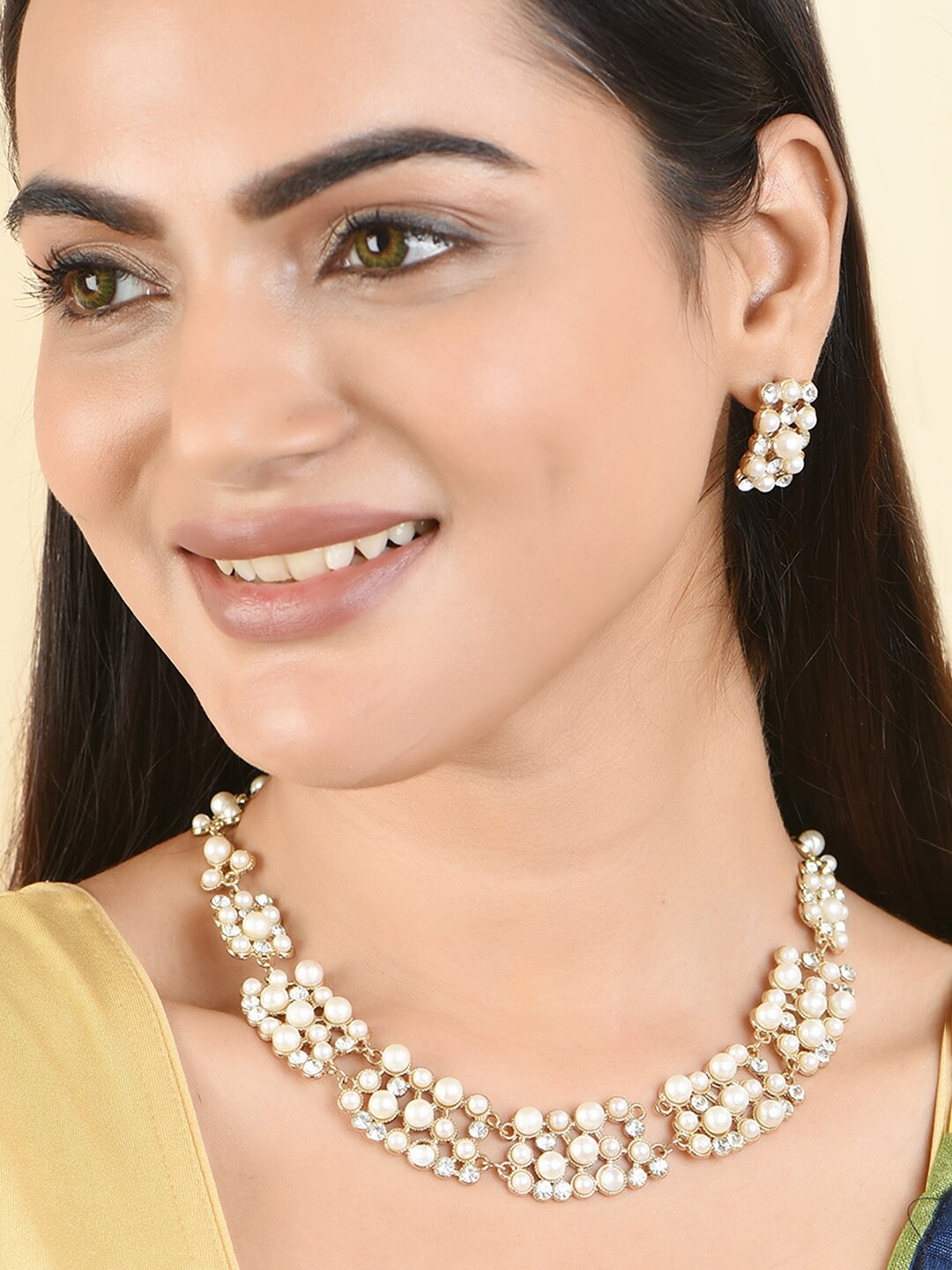 

ToniQ Gold-Plated Pearl Jewellery Set, White