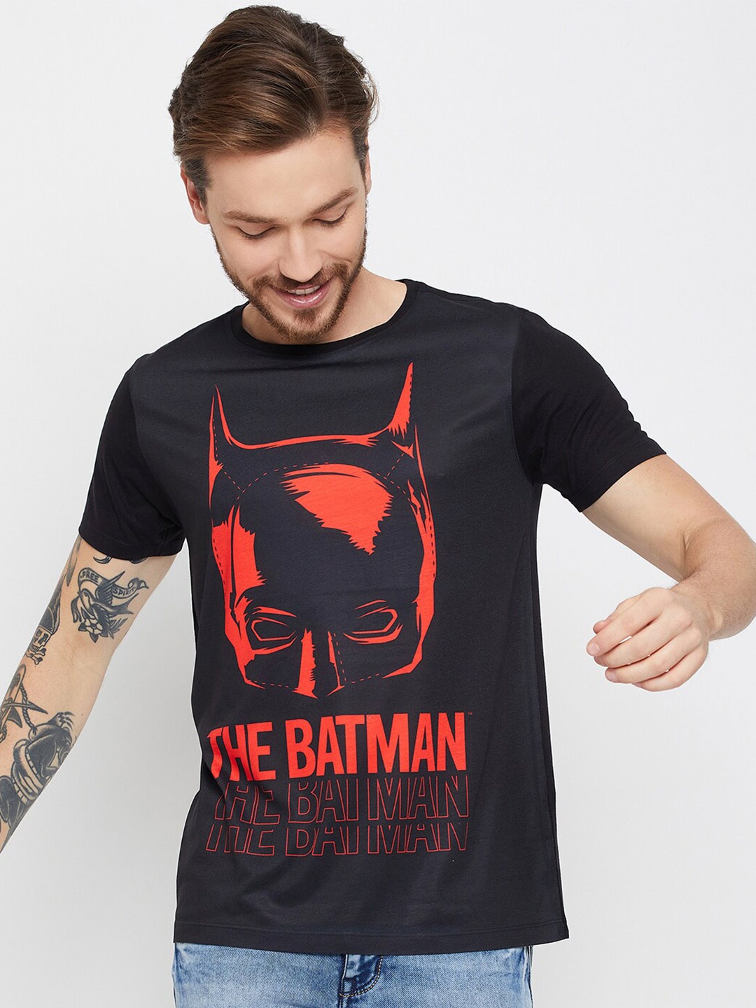 

Wear Your Mind Batman Printed Round Neck T-shirt, Black