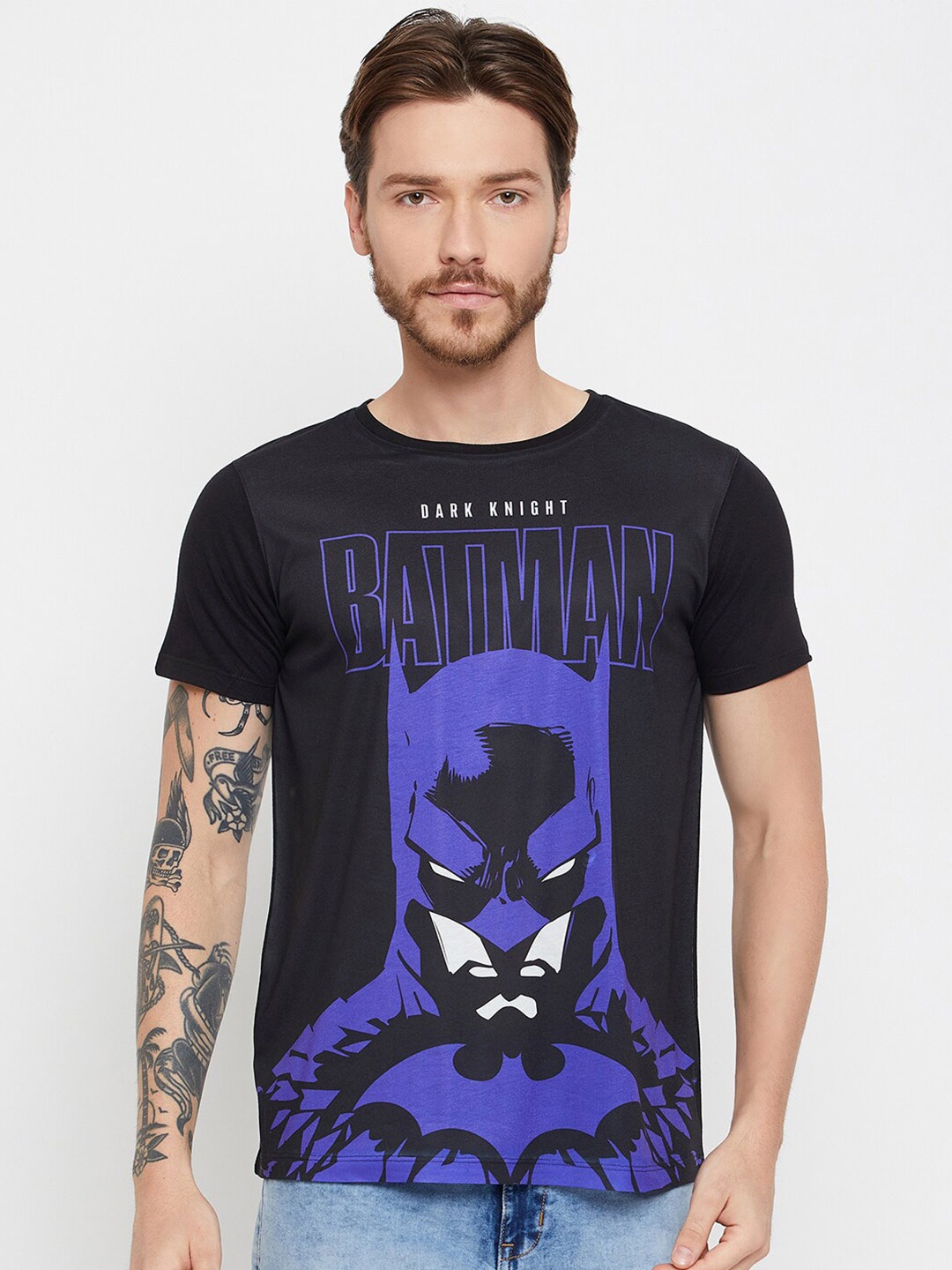 

Wear Your Mind Batman Printed Round Neck T-shirt, Black