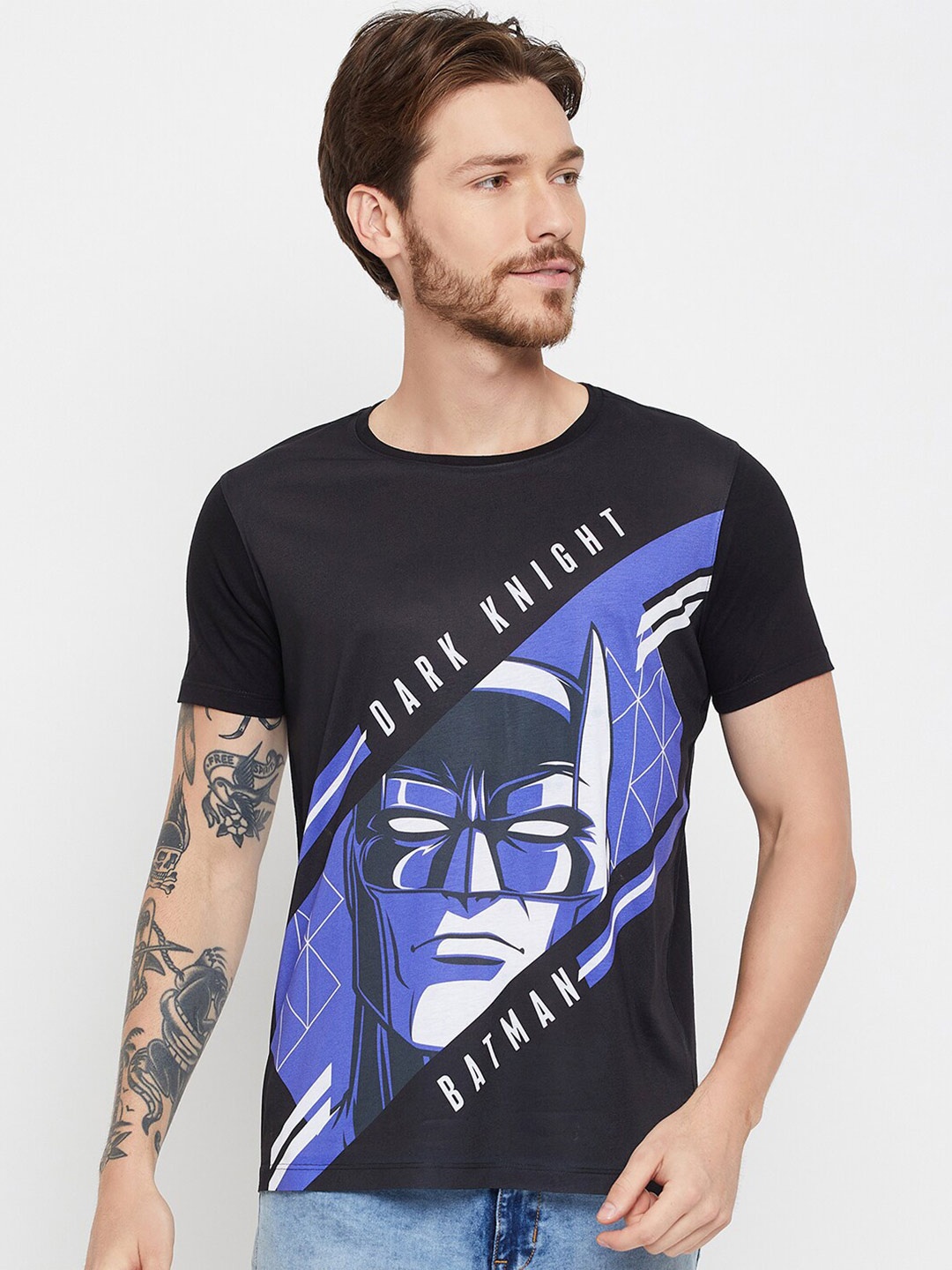 

Wear Your Mind Batman Printed Round Neck T-shirt, Black