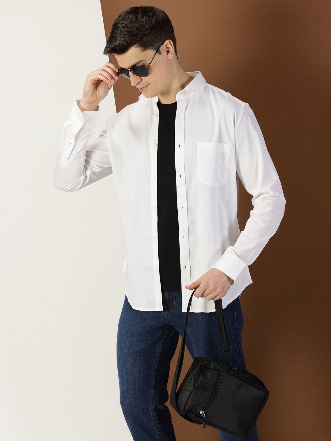 

INVICTUS Original Slim Fit Opaque Casual Shirt, White