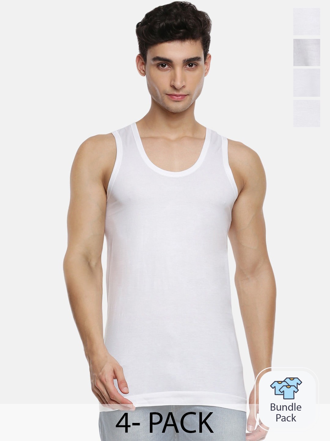 

Ramraj Pack Of 4 Pure Cotton Undershirt Innerwear Vests, White