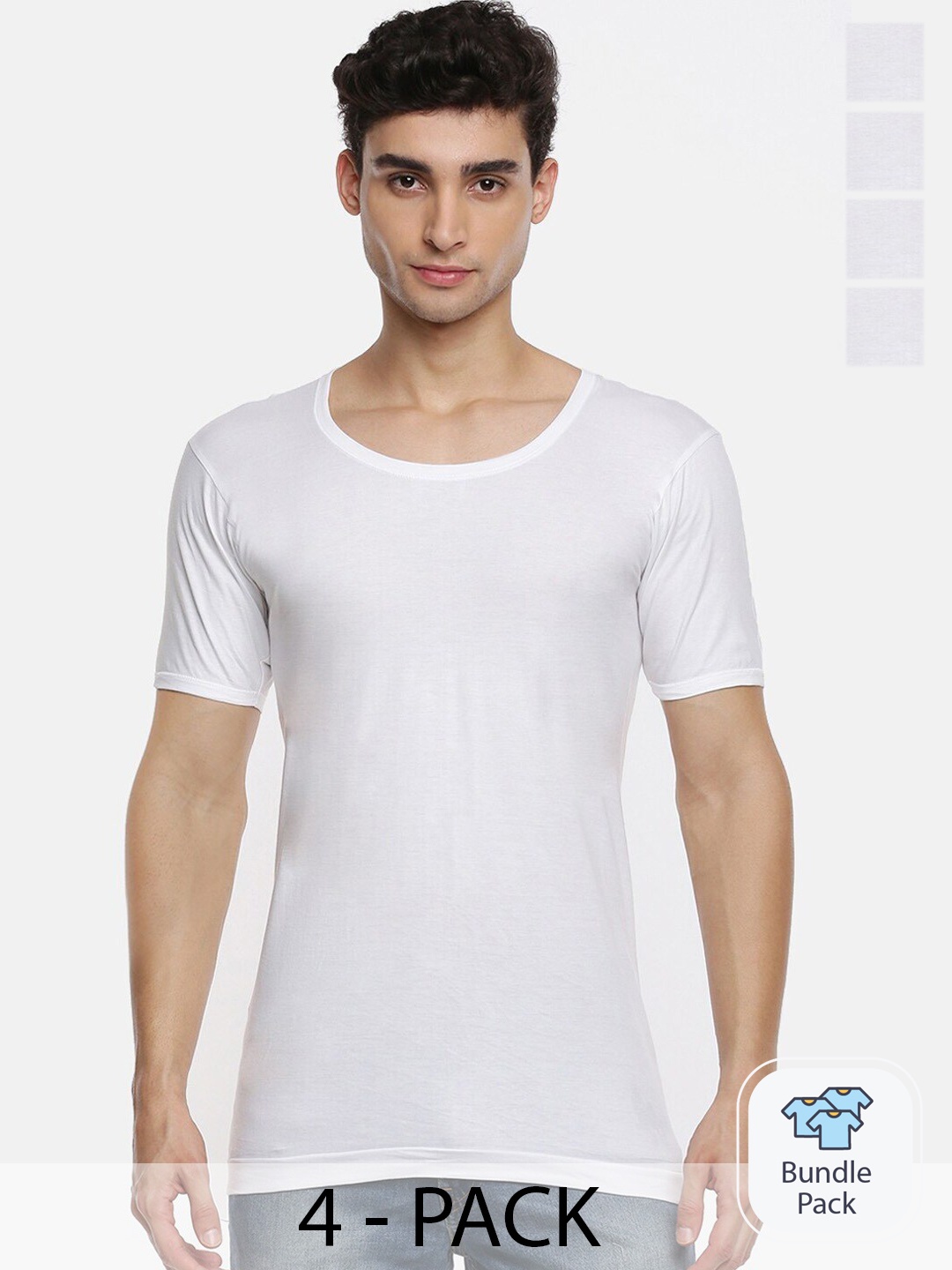 

Ramraj Pack Of 4 Pure Cotton Undershirt Vests, White