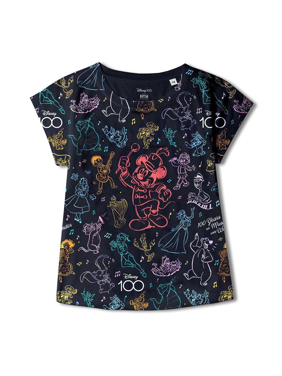 

Wear Your Mind Girls Disney Printed Top, Black
