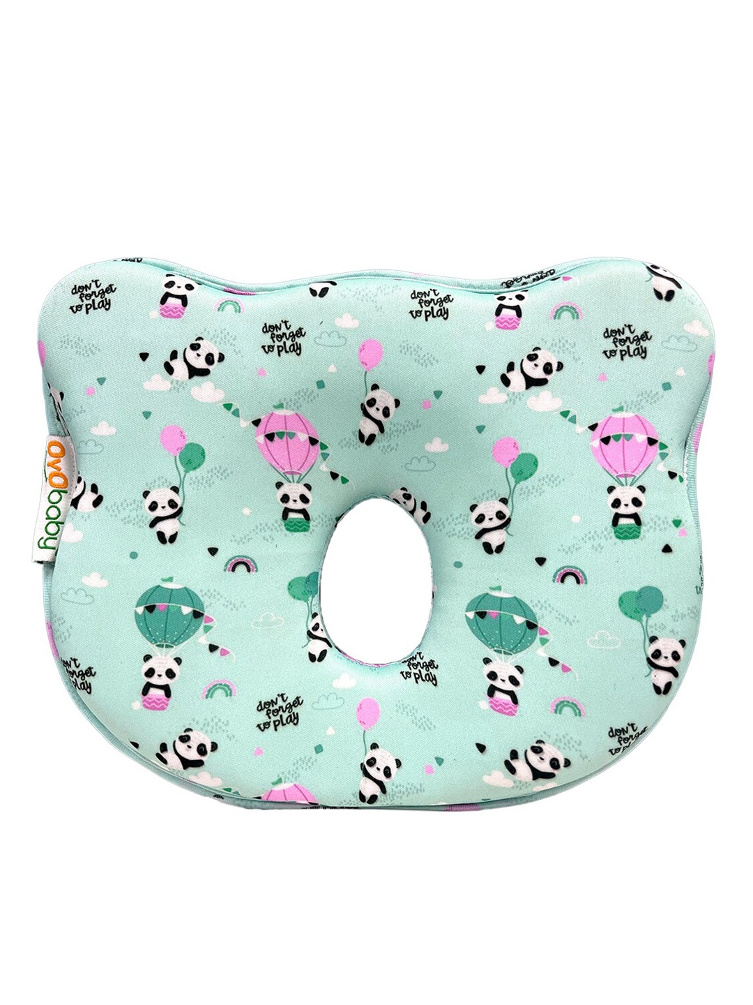 

OyO Baby Printed Cotton Sleep Pillow, Blue