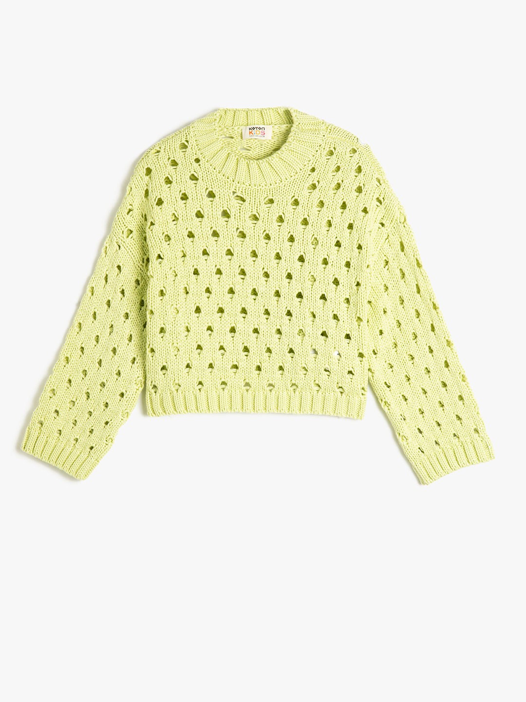 

Koton Girls Cable Knit Pullover Sweater, Yellow