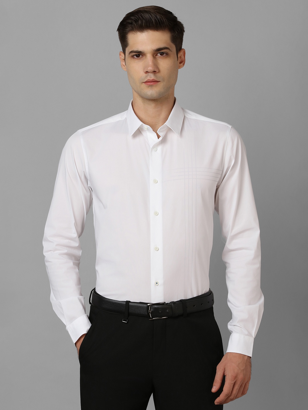 

Louis Philippe Sport Men White Slim Fit Opaque Formal Shirt