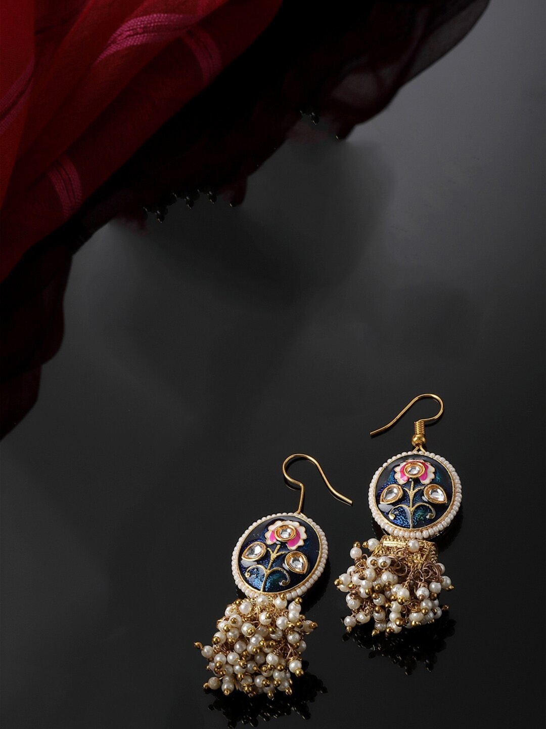 

DUGRISTYLE Gold-Plated Contemporary Jhumkas