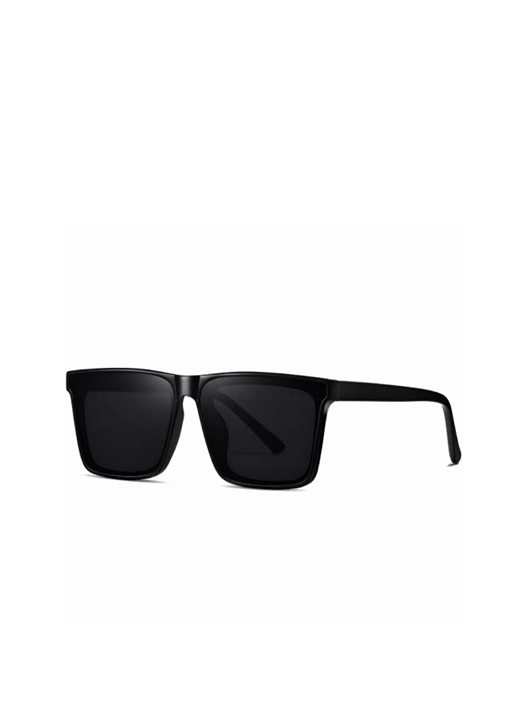 

Creature Unisex Square Sunglasses with UV Protected Lens SUN-084-BLK-BLK, Black