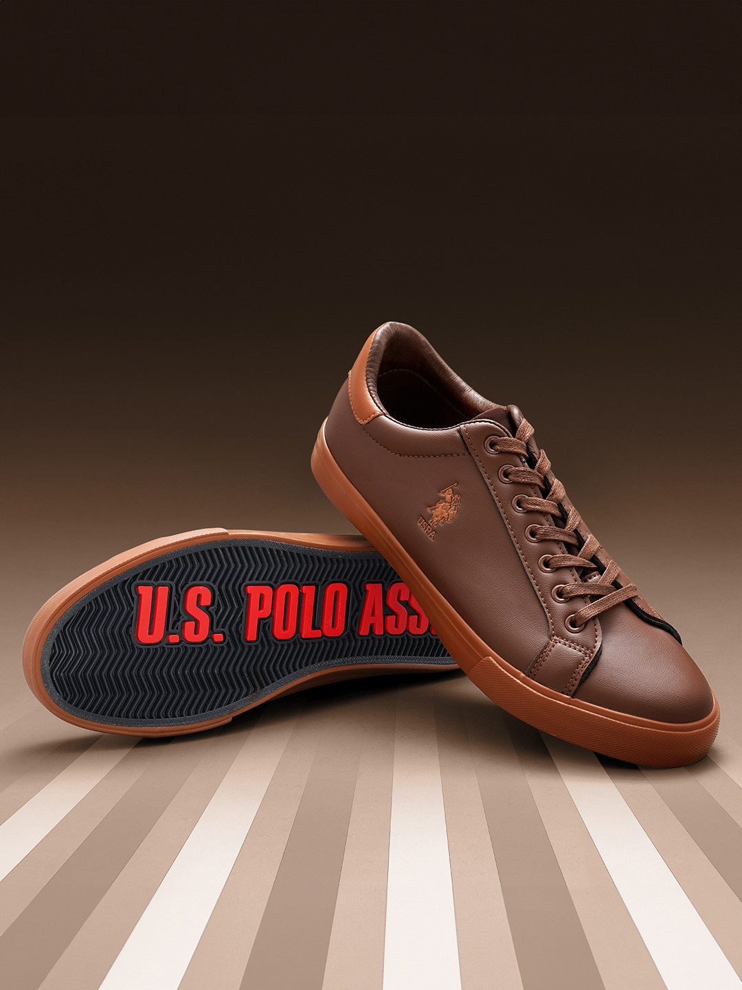 

U.S. Polo Assn. Men Madryn 2.O Lace-Up Sneakers, Brown