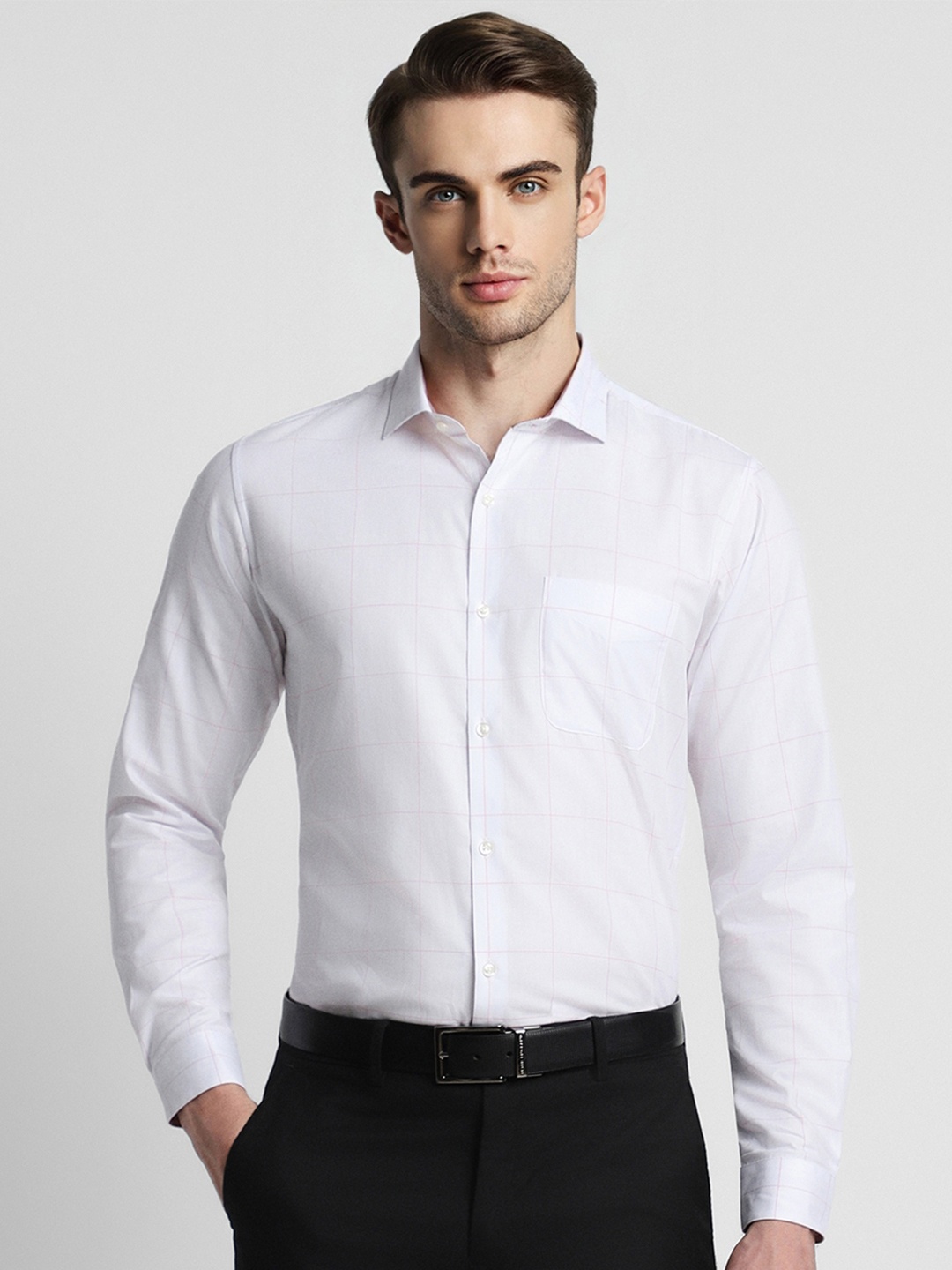 

Peter England Men White Slim Fit Opaque Formal Shirt