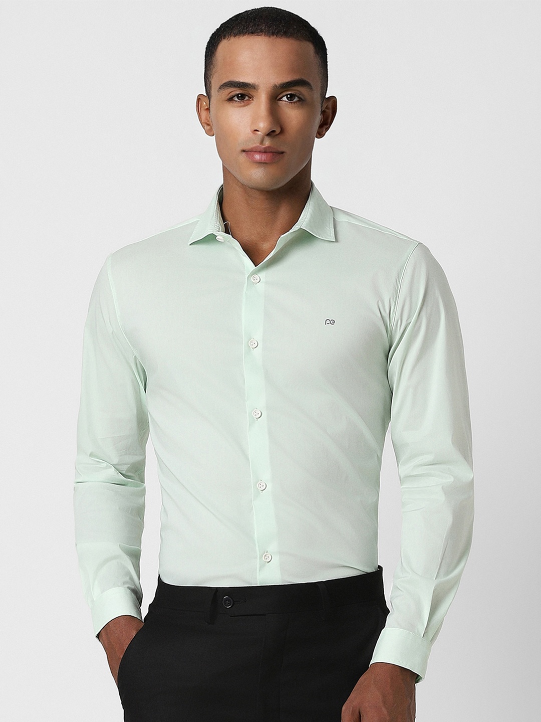 

Peter England Men Green Slim Fit Opaque Formal Shirt