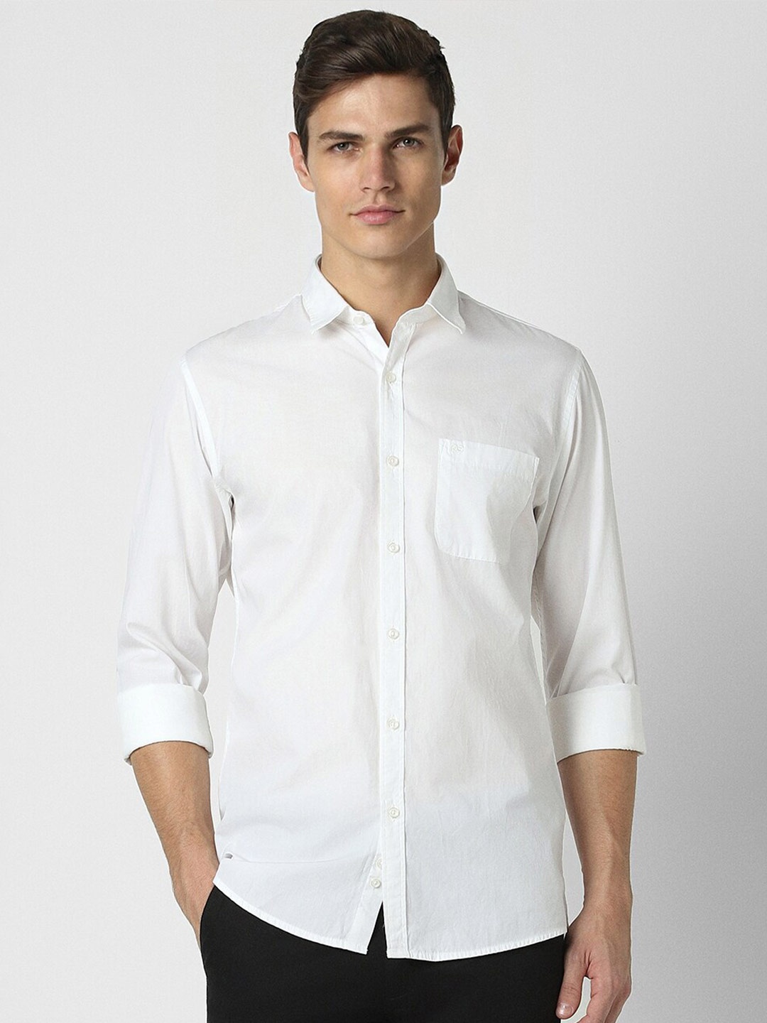 

Peter England Casuals Slim Fit Spread Collar Casual Shirt, White