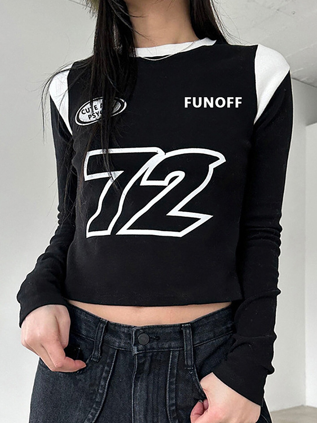 

LULU & SKY Typography Printed Casual T-Shirt, Black