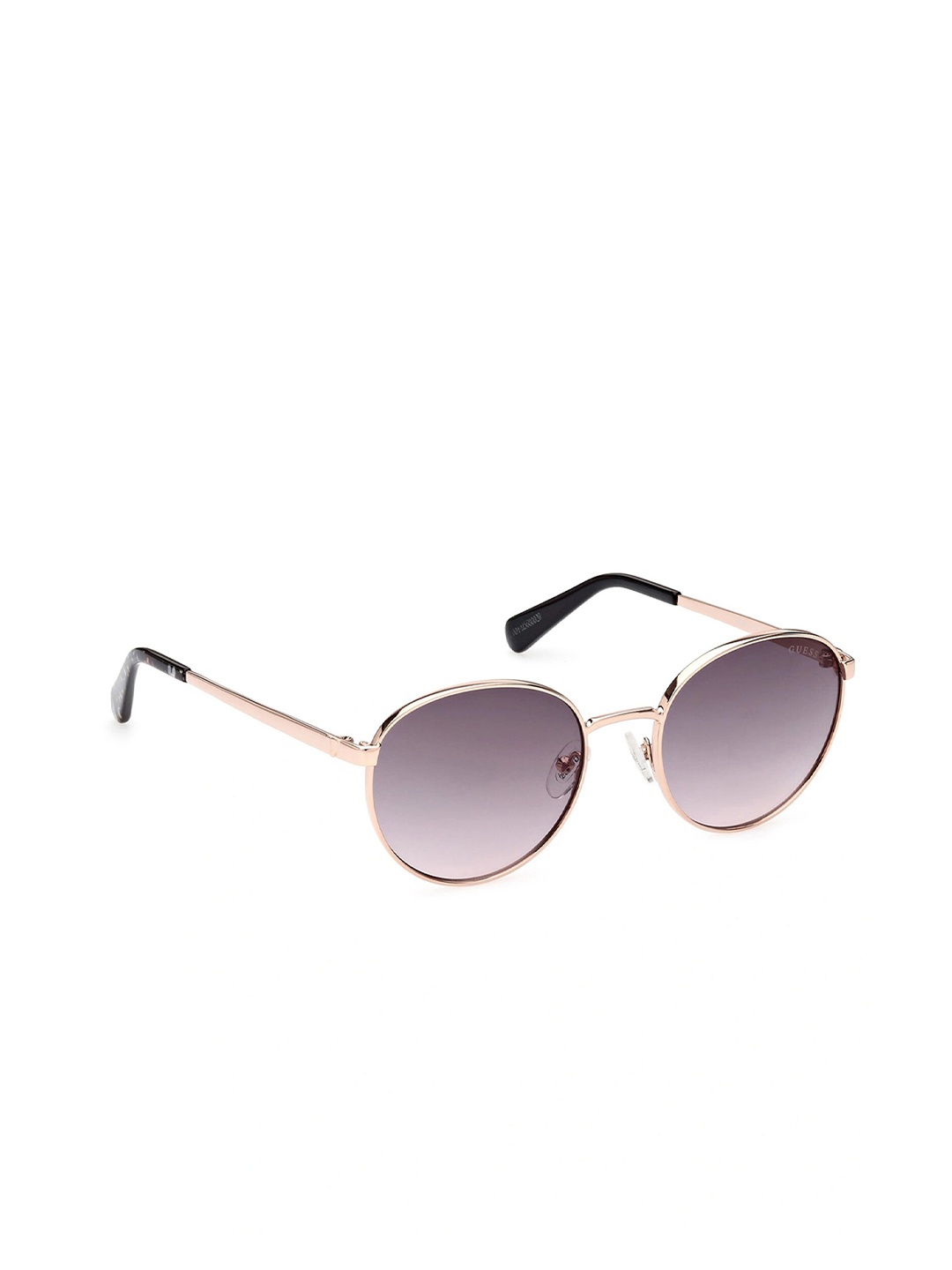 

GUESS Unisex Lens & Round Sunglasses With UV Protected Lens GUS52145228FSG, Gold
