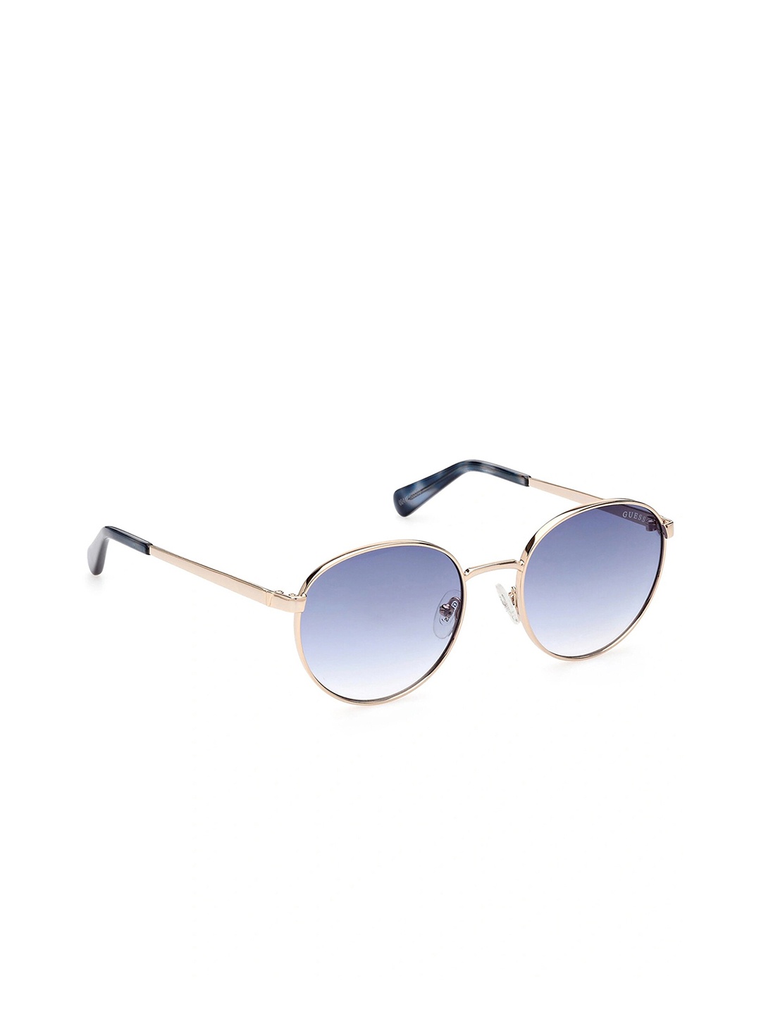 

GUESS Unisex Lens & Round Sunglasses With UV Protected Lens GUS52145232WSG, Gold