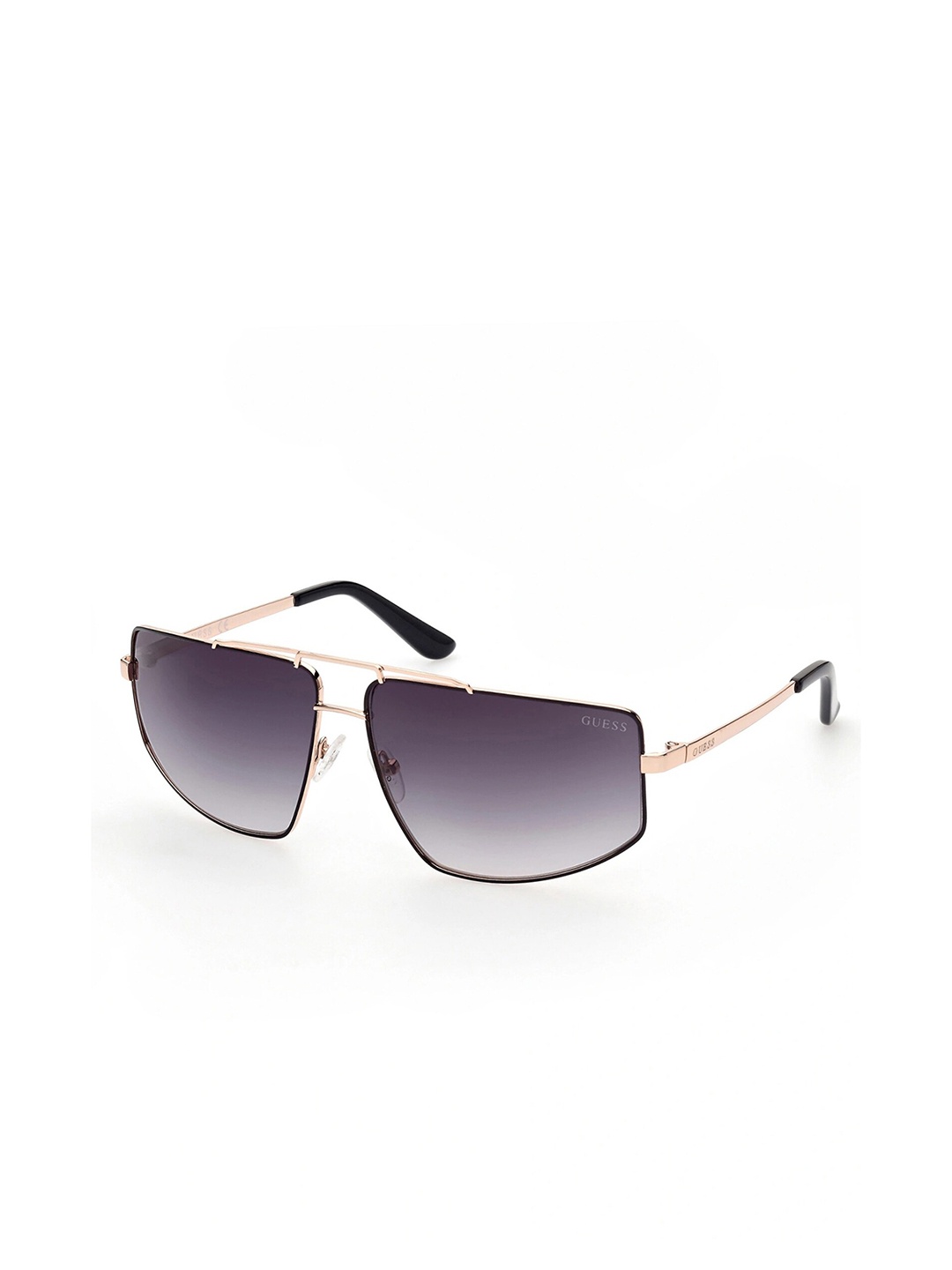 

GUESS Unisex Rectangle Sunglasses with UV Protected Lens GUS52076428BSG, Black