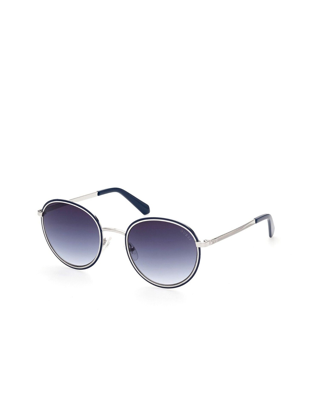 

GUESS Round Sunglasses with UV Protected Lens, Blue