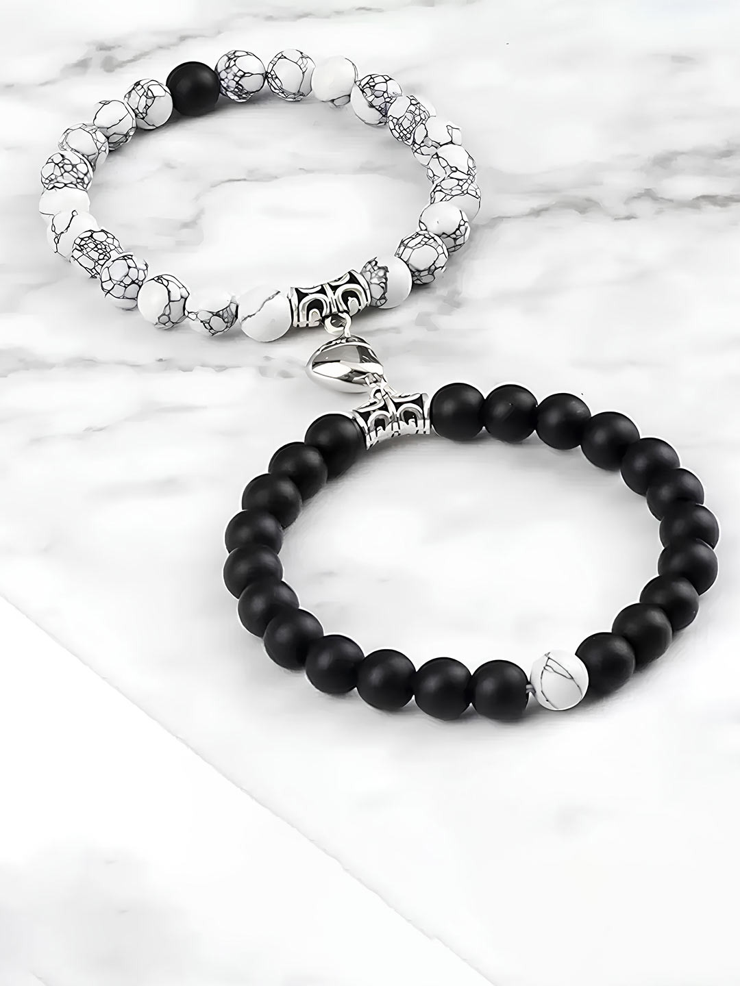 

KARISHMA KREATIONS Unisex Set Of 2 Bracelets, Black