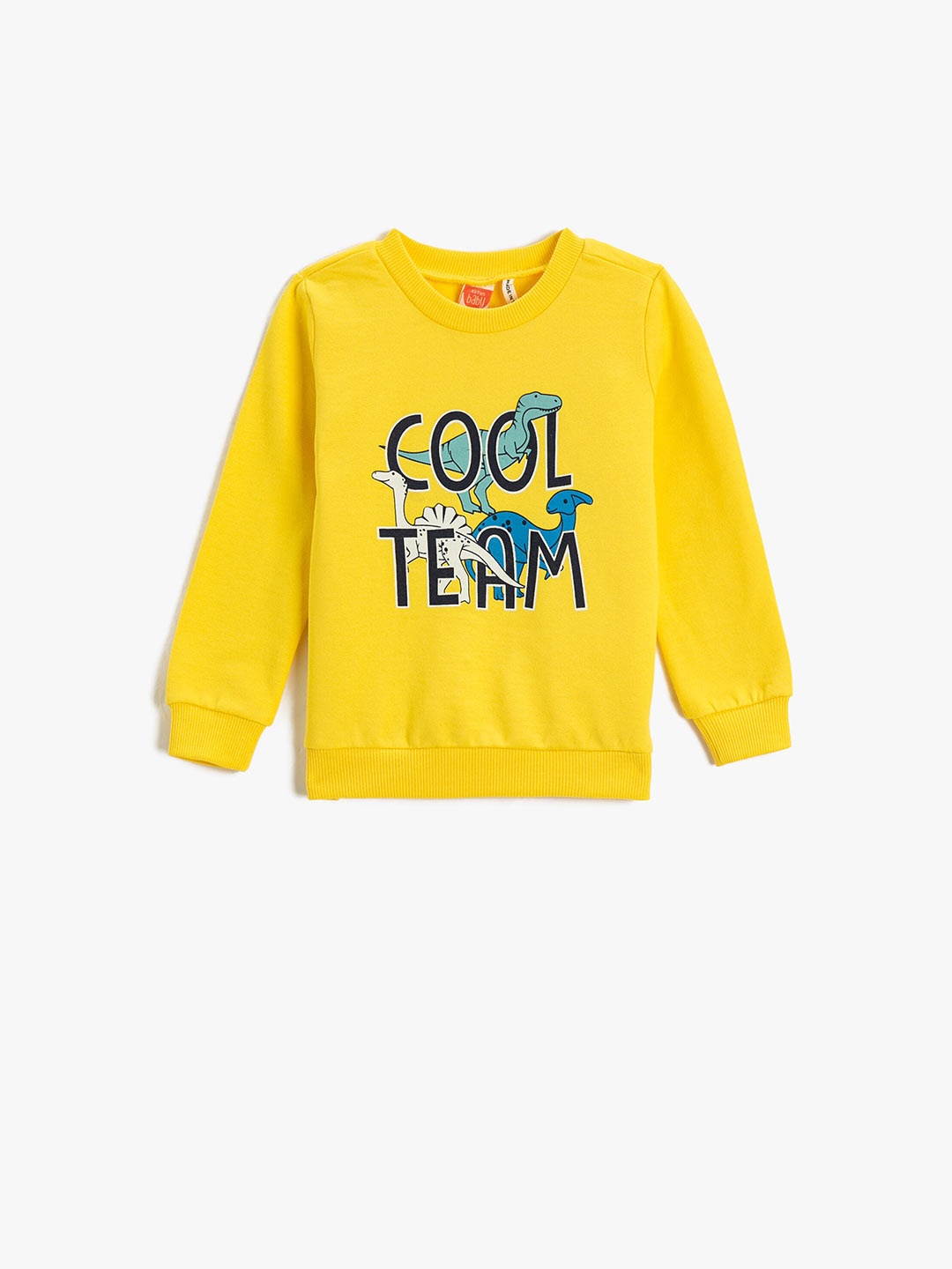 

Koton Infants Boys Typography Printed Cotton Sweatshirt, Yellow