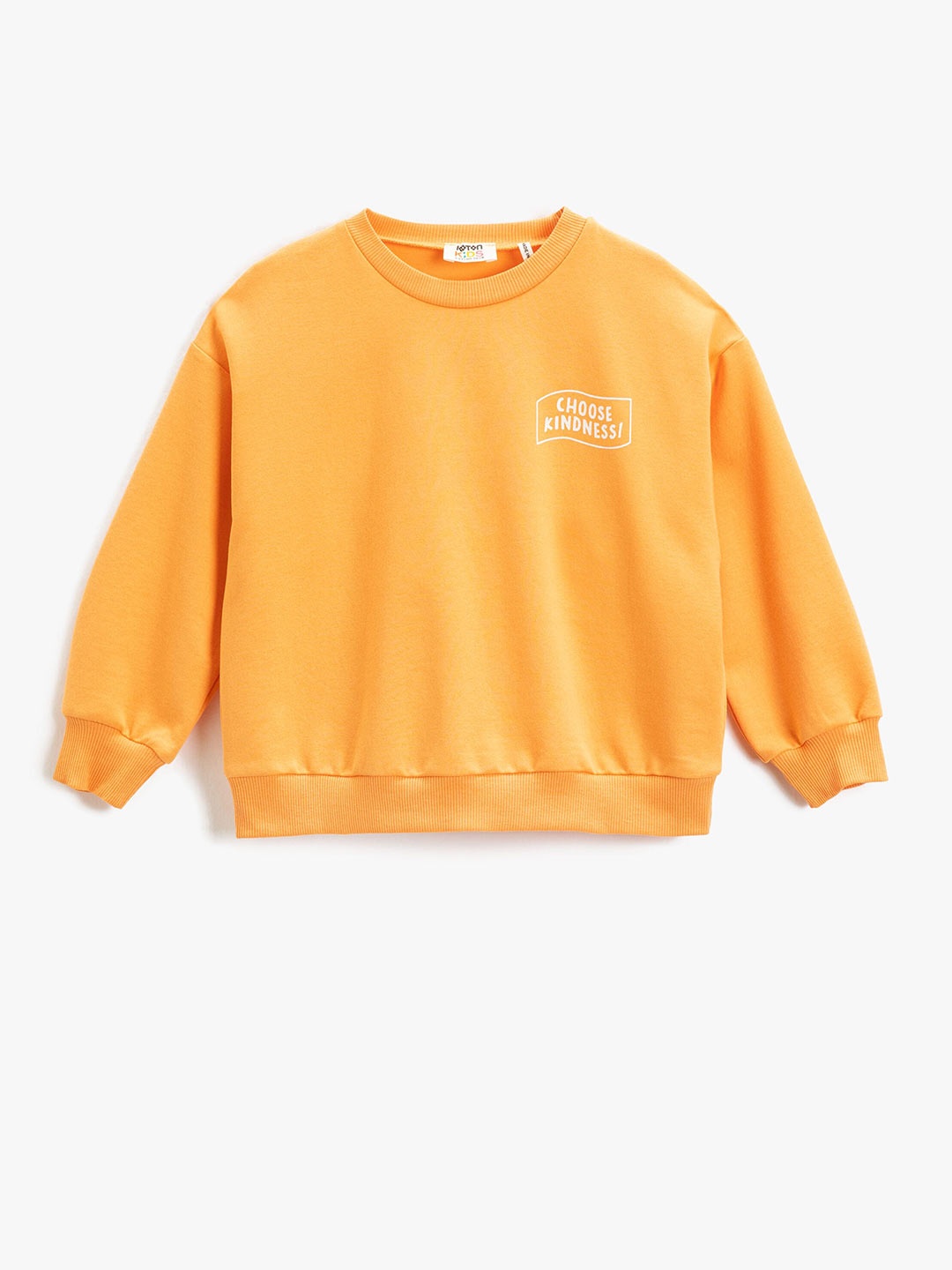 

Koton Girls Round Neck Pullover, Orange